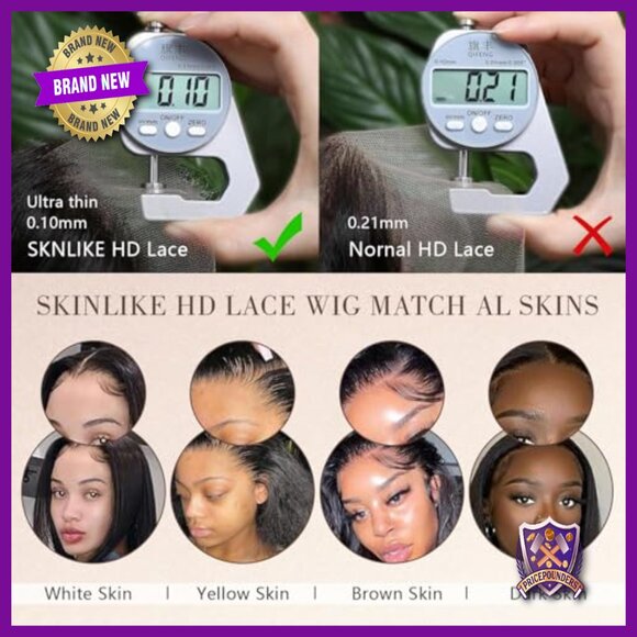 Human Hair Lace Front Wig 13x4 Full Frontal 200 Density Pre-Plucked main image 4